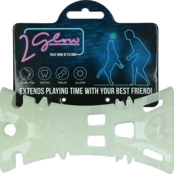 Leuchtender Spielknochen für Hunde – 2 Glow Treat Bone of it's Own