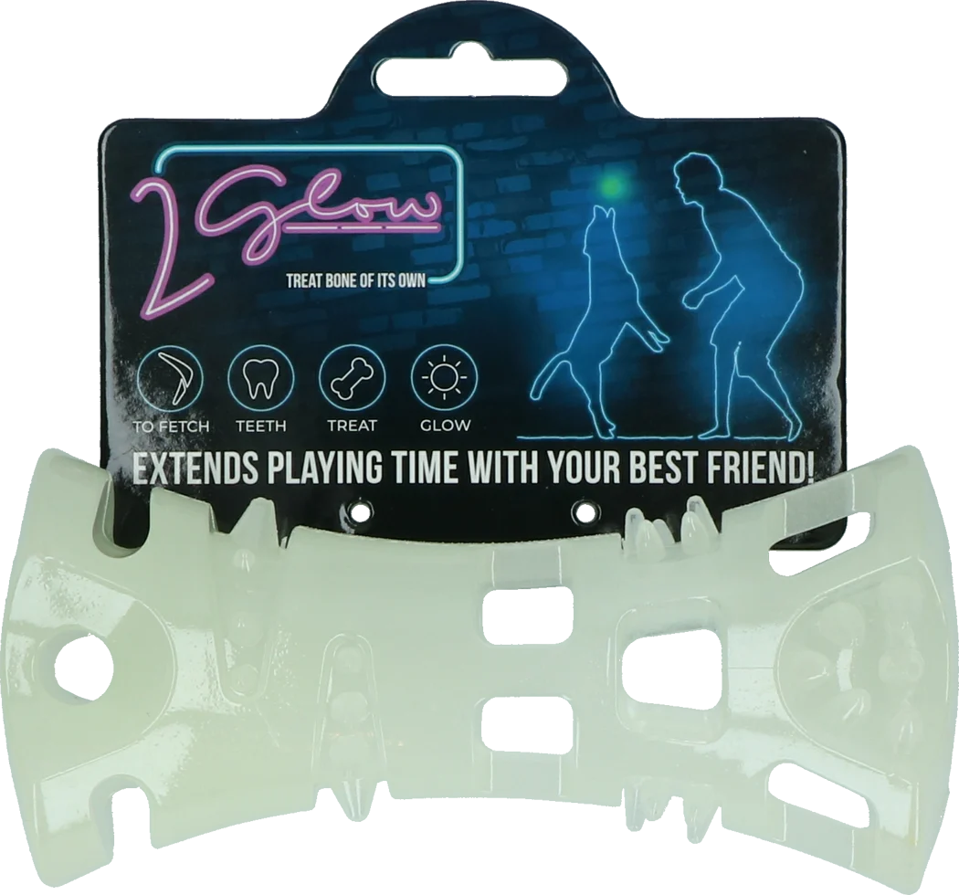 Leuchtender Spielknochen für Hunde – 2 Glow Treat Bone of it's Own – Bild 1