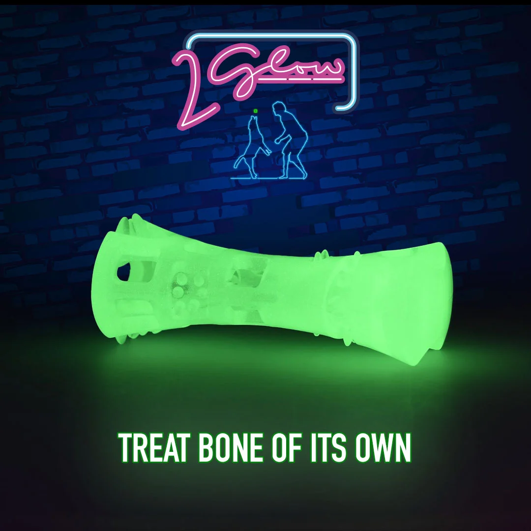 Leuchtender Spielknochen für Hunde – 2 Glow Treat Bone of it's Own – Bild 3