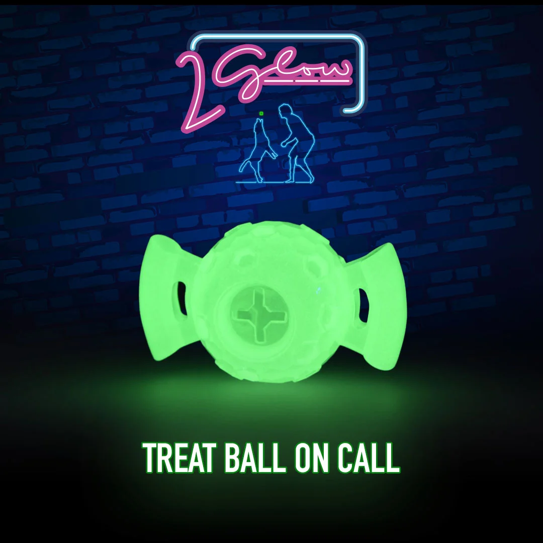 Leuchtender Hundeball – 2 Glow Treat Ball on Call – Bild 3