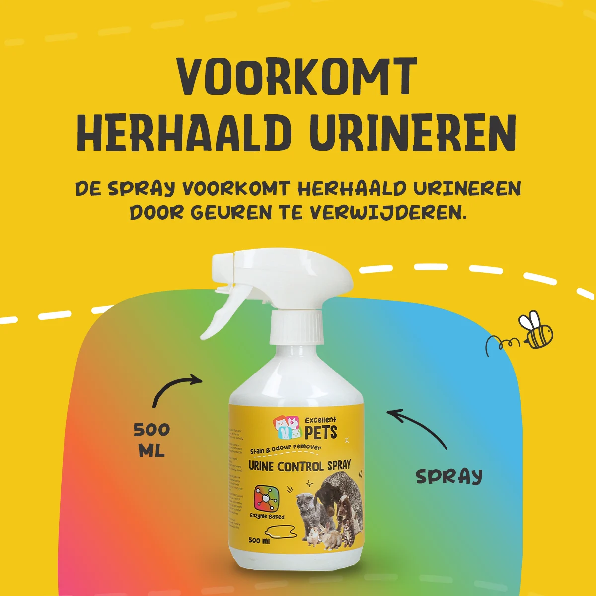 Urinspray gegen Urinflecken und Uringeruch 500 ml – Excellent Pets Urine Control Spray – Bild 4