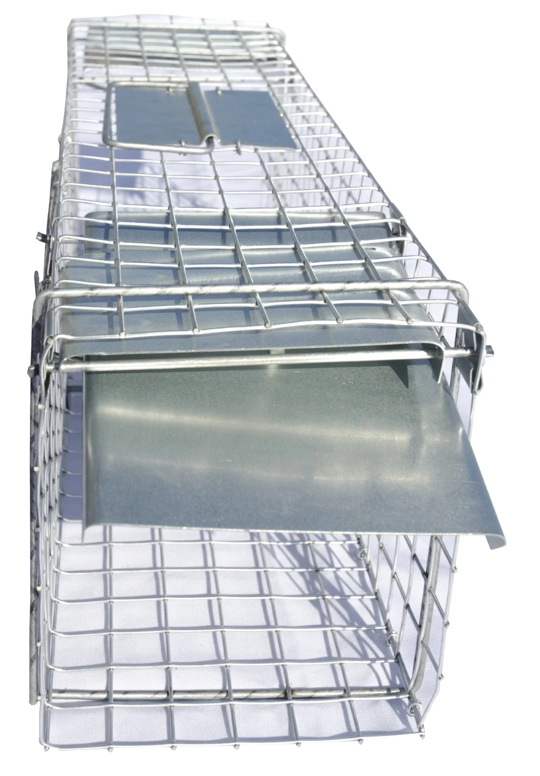 Durchlauf Lebendfalle aus verzinktem Stahl für Marder und Ratten, 65 x 17 x 20 cm – Hofman Pest Control – Bild 2