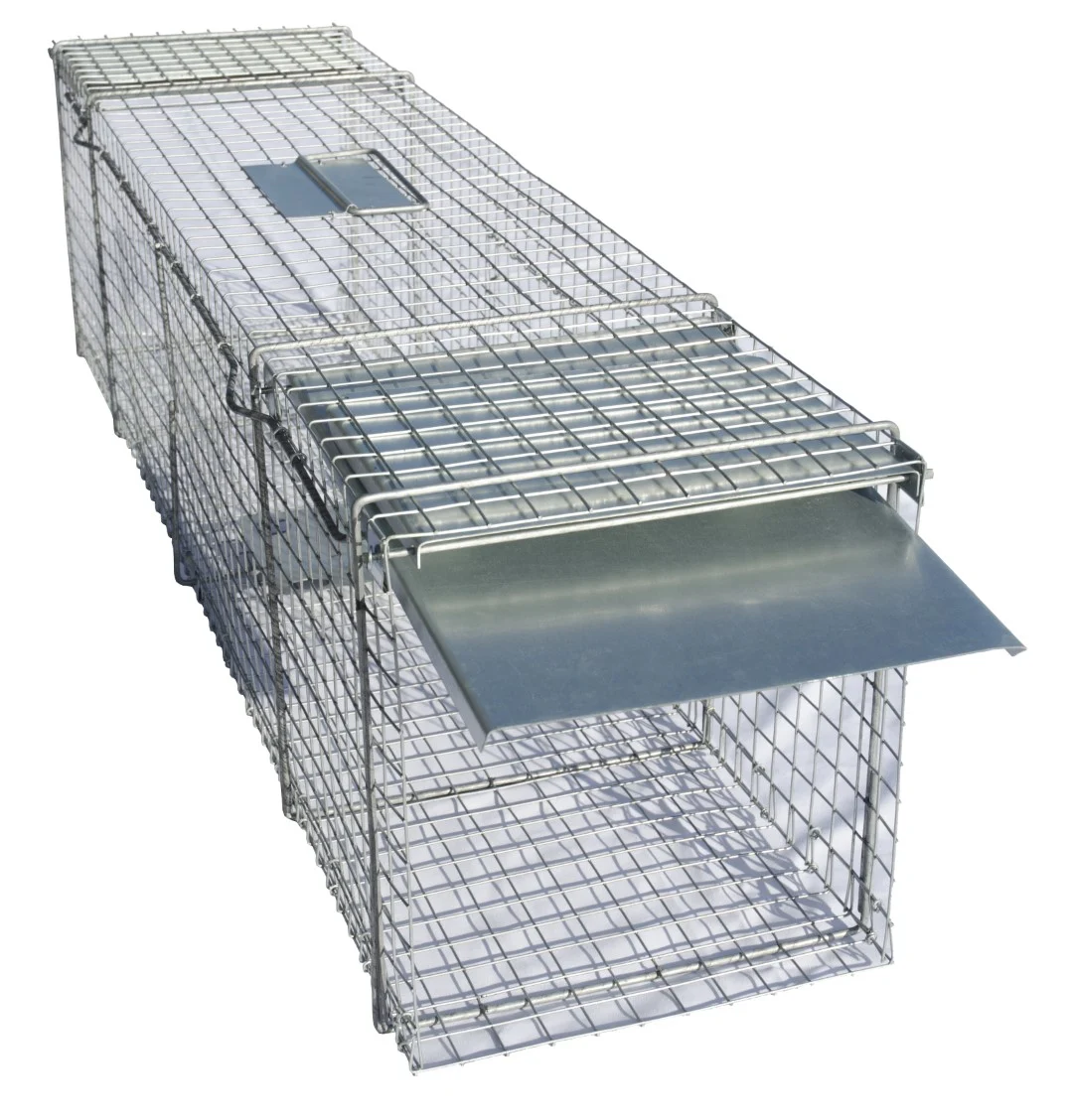 Durchgangsfalle aus verzinktem Stahl für Marder und Ratten, 102 x 17 x 20 cm – Hofman Pest Control – Bild 3