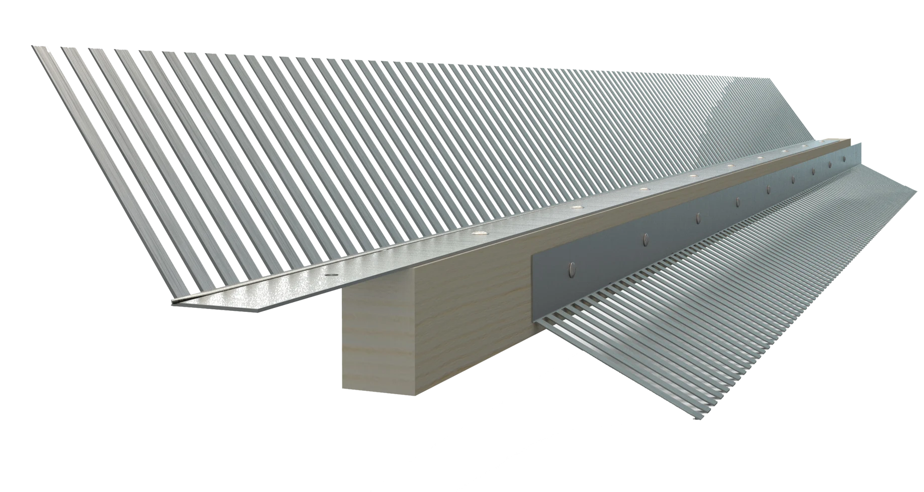 VENT0100.png Vogelschutzgitter aus verzinktem Stahl für Dachziegel, 1000 mm – VentiStrip – Bild 1