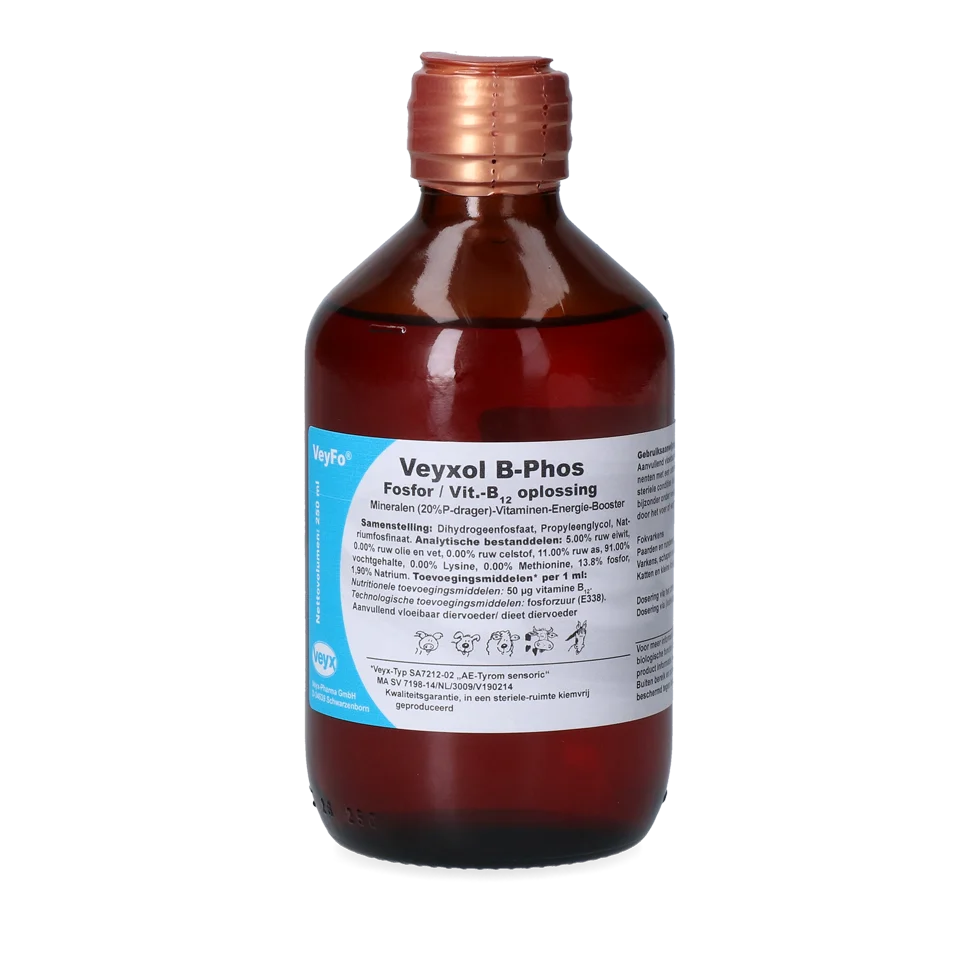 Ergänzungsfuttermittel für Milchkühe mit Phosphor und Vitamin B12, 250 ml – Veyx Veyfo Veyxol B-Phos – Bild 1