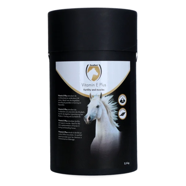 Vitamin E Ergänzungsfutter für Pferde mit Lysin und Selen, 2,5 kg – Excellent Horse Vitamin E Plus