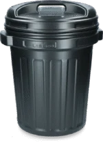 Futtertonne mit Drehverschluss, 40 l, Schwarz – Bild 2