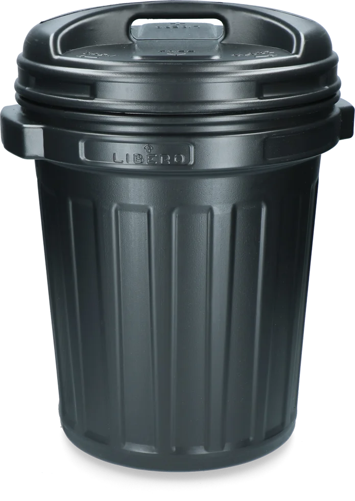 Futtertonne mit Drehverschluss, 40 l, Schwarz – Bild 2