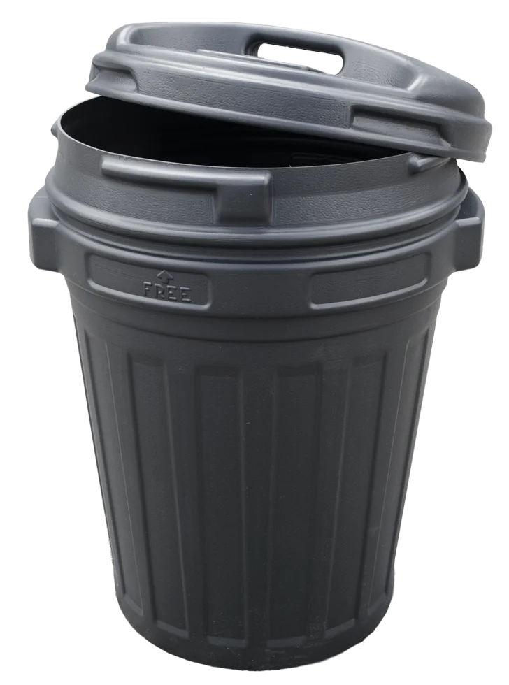 Futtertonne mit Drehverschluss, 70 l, Schwarz – Bild 3