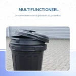 Futtertonne mit Drehverschluss, 70 l, Schwarz – Bild 5