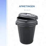 Futtertonne mit Drehverschluss, 70 l, Schwarz – Bild 6