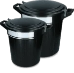 Futtertonne mit Deckel und Verschluss, 80 l – Vplast