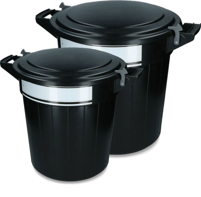 Futtertonne mit Deckel und Verschluss, 40 l – Vplast