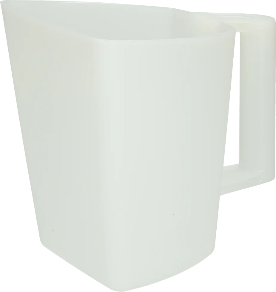 VOER0012B.png Futterschaufel aus Kunststoff mit Füllstandsanzeige, 2 l, Transparent – Vplast Plus – Bild 1