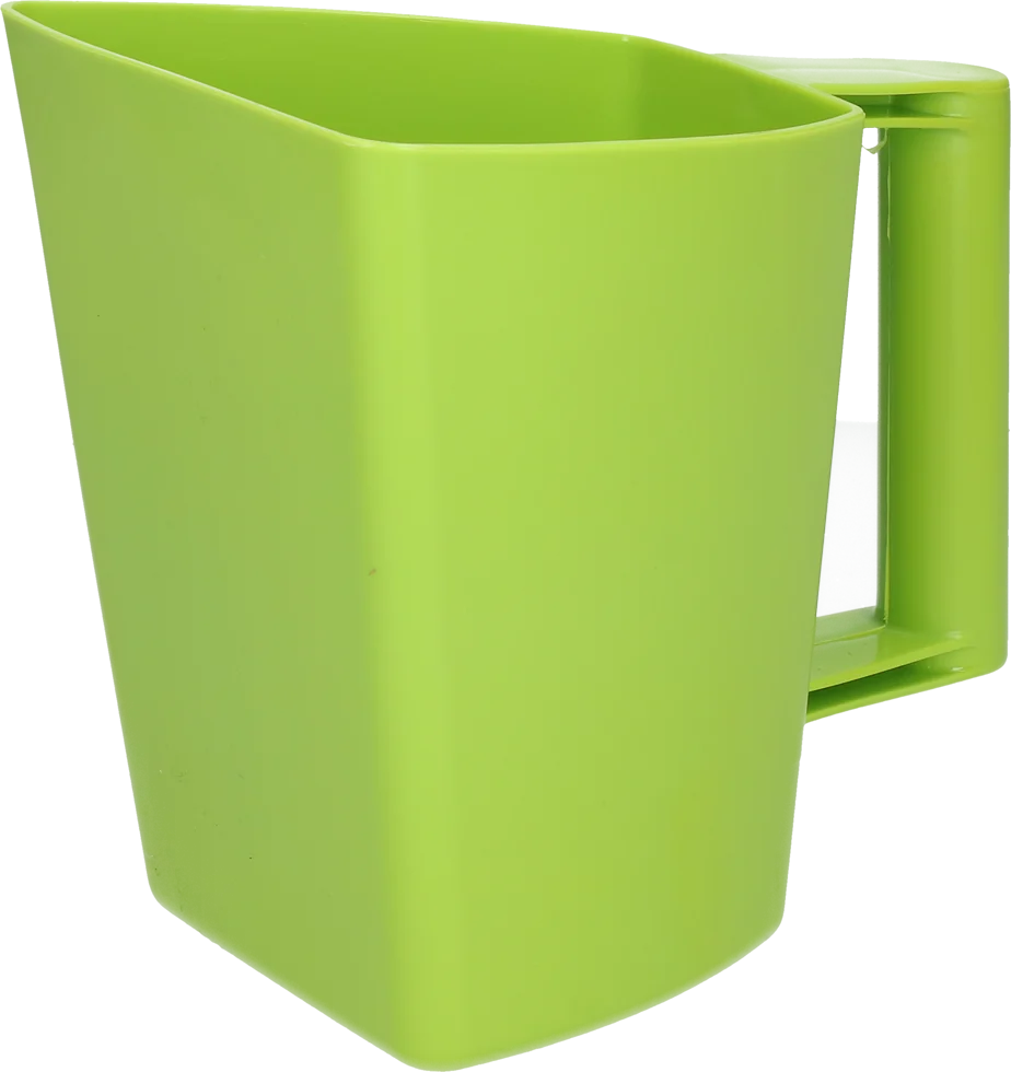 VOER0012D.png Futterschaufel aus Kunststoff mit Inhaltsmarkierung, 2 l, Grün – Vplast Plus – Bild 1