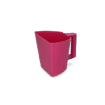 Futterschaufel aus Kunststoff mit Füllstandsanzeige, 2 l, Rosa – Vplast Plus