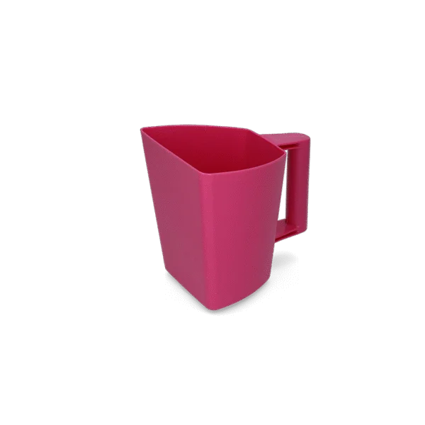 Futterschaufel aus Kunststoff mit Füllstandsanzeige, 2 l, Rosa – Vplast Plus