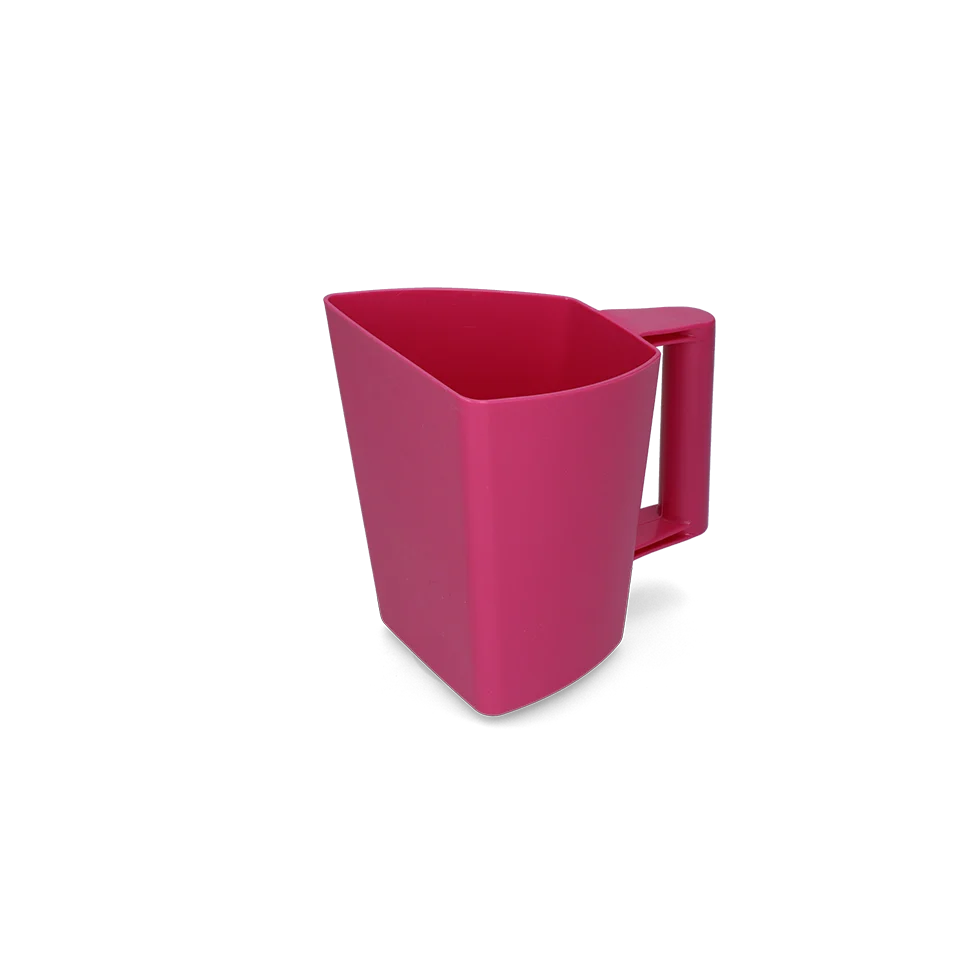 VOER0012F.png Futterschaufel aus Kunststoff mit Füllstandsanzeige, 2 l, Rosa – Vplast Plus – Bild 1