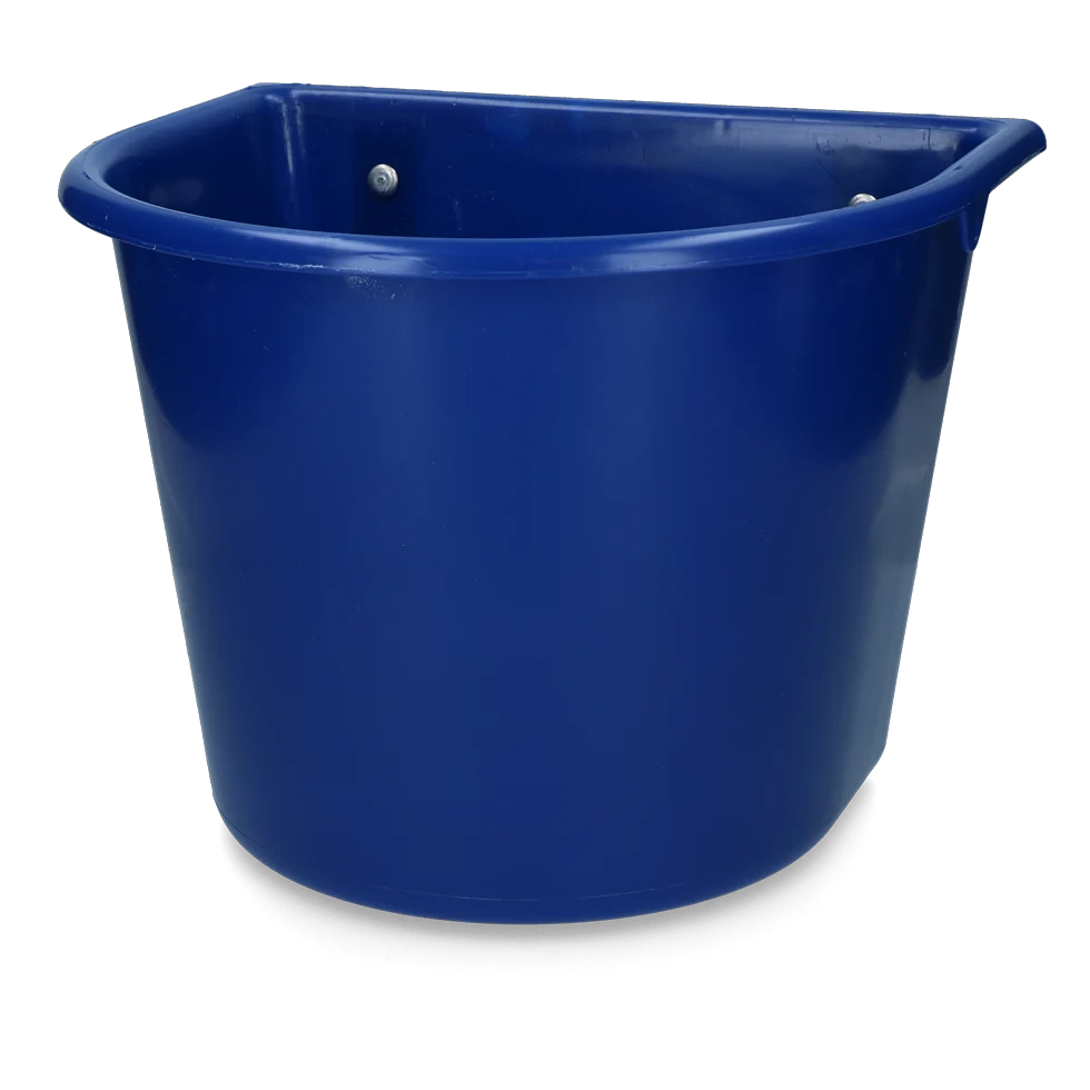 VOERA015.png Einhängbarer Futtertrog mit Haken, 15 l, Dunkelblau – Vplast – Bild 1