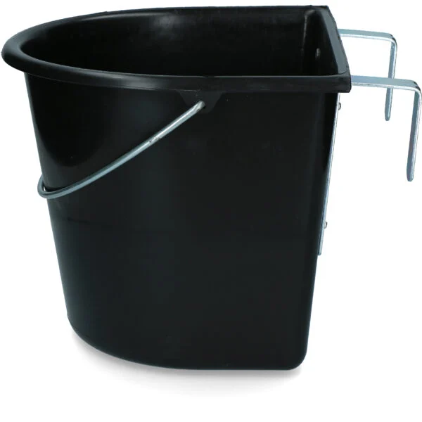 Futtertrog mit Aufhängehaken und Tragebügel, 15 l, Schwarz – Vplast
