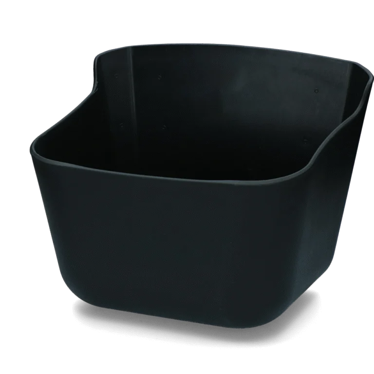 Futter und Wasserschale aus schwarzem Kunststoff, 15 l – Vplast