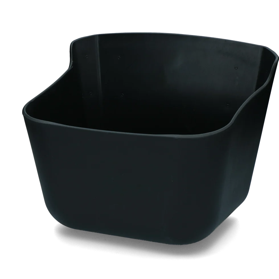 VOERB008A.png Futter und Wasserschale aus schwarzem Kunststoff, 15 l – Vplast – Bild 1