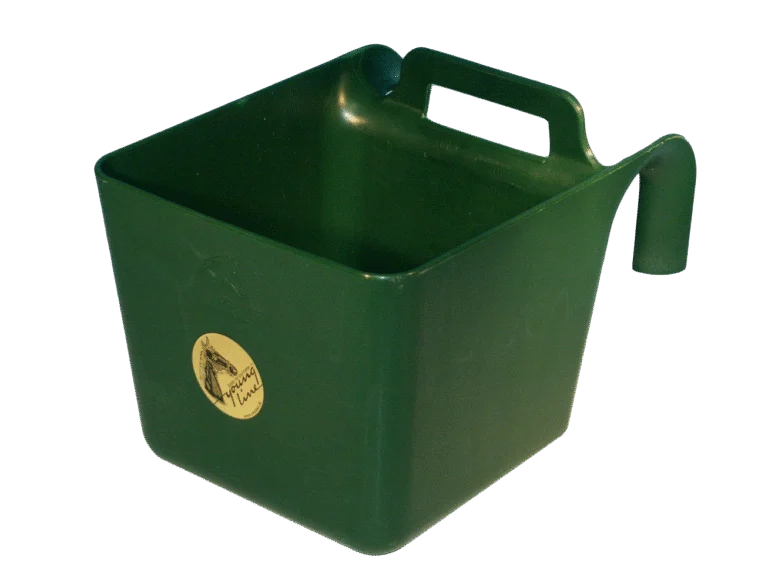 Aufhängbare Pferdefutterschale mit Griff, 11 l, Grün – Ok-Plast