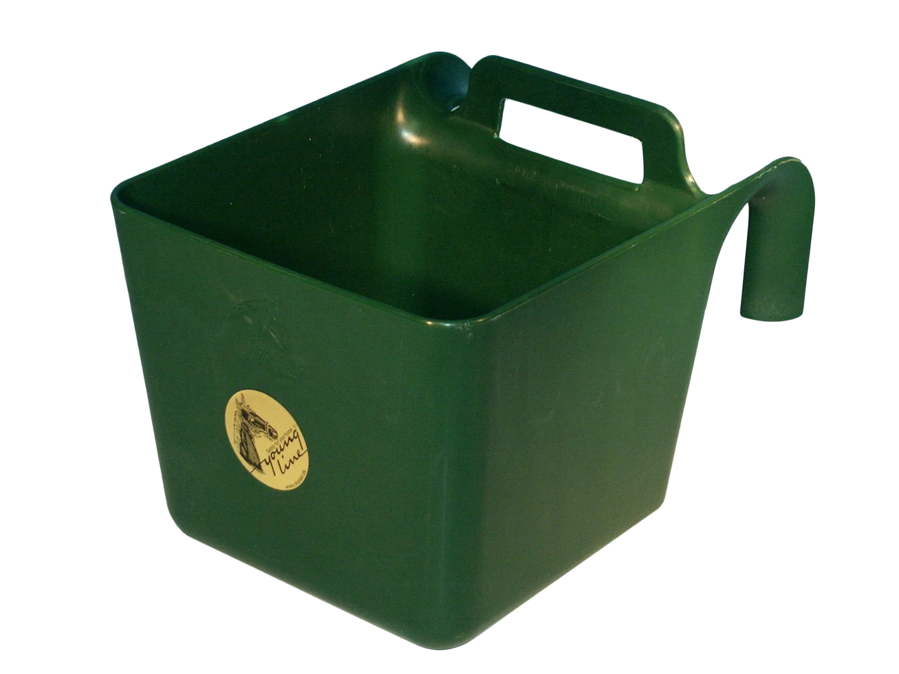 Aufhängbare Pferdefutterschale mit Griff, 11 l, Grün – Ok-Plast – Bild 1