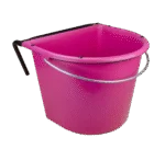 Hängender Pferdefuttereimer mit Metallbügel, 15 l, Rosa – Vplast – Bild 2