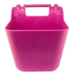 Aufhängbare Pferdefutterschale mit Griff, 14 l, Rosa – Ok-Plast – Bild 2