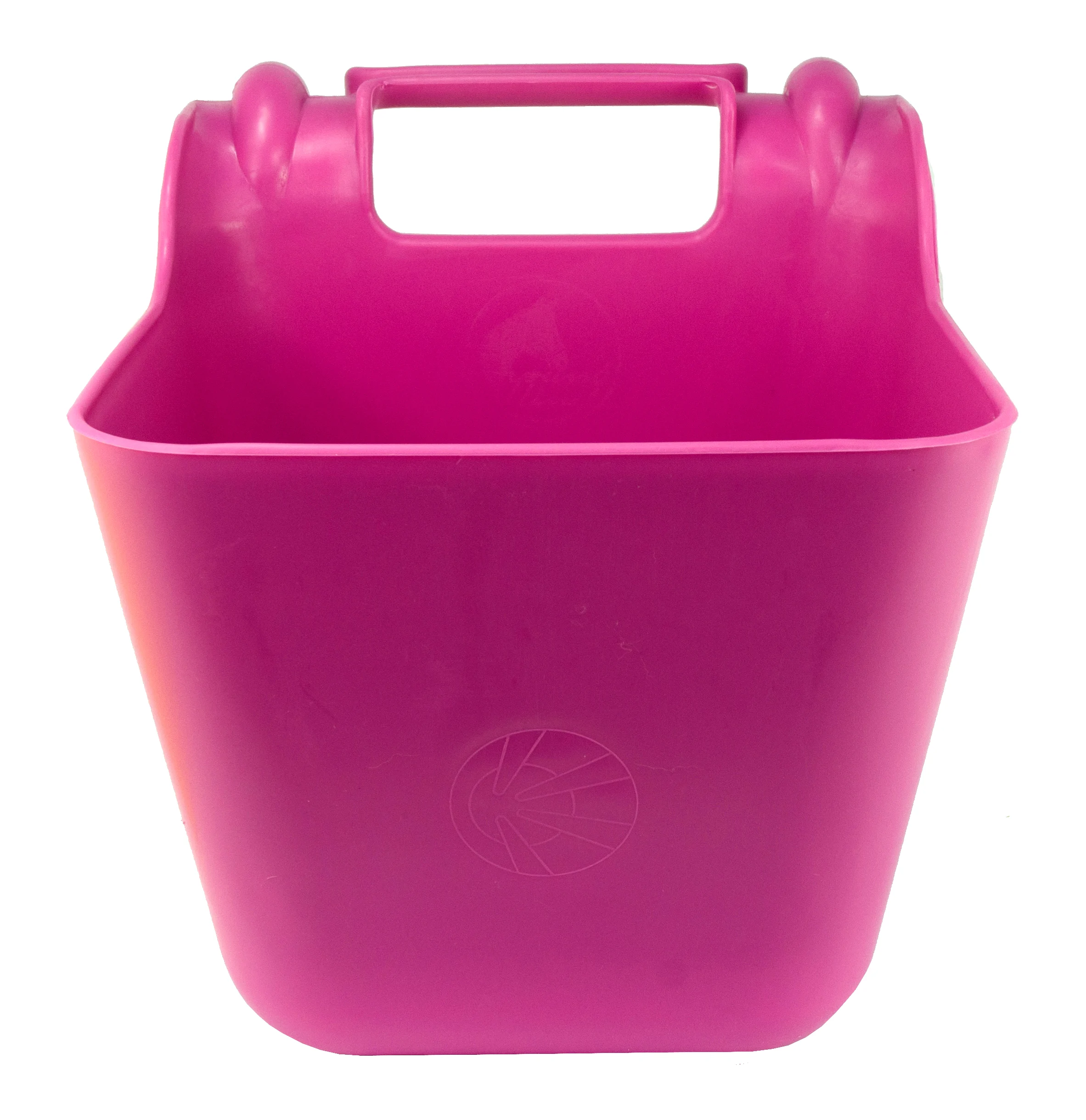 Aufhängbare Pferdefutterschale mit Griff, 14 l, Rosa – Ok-Plast – Bild 2