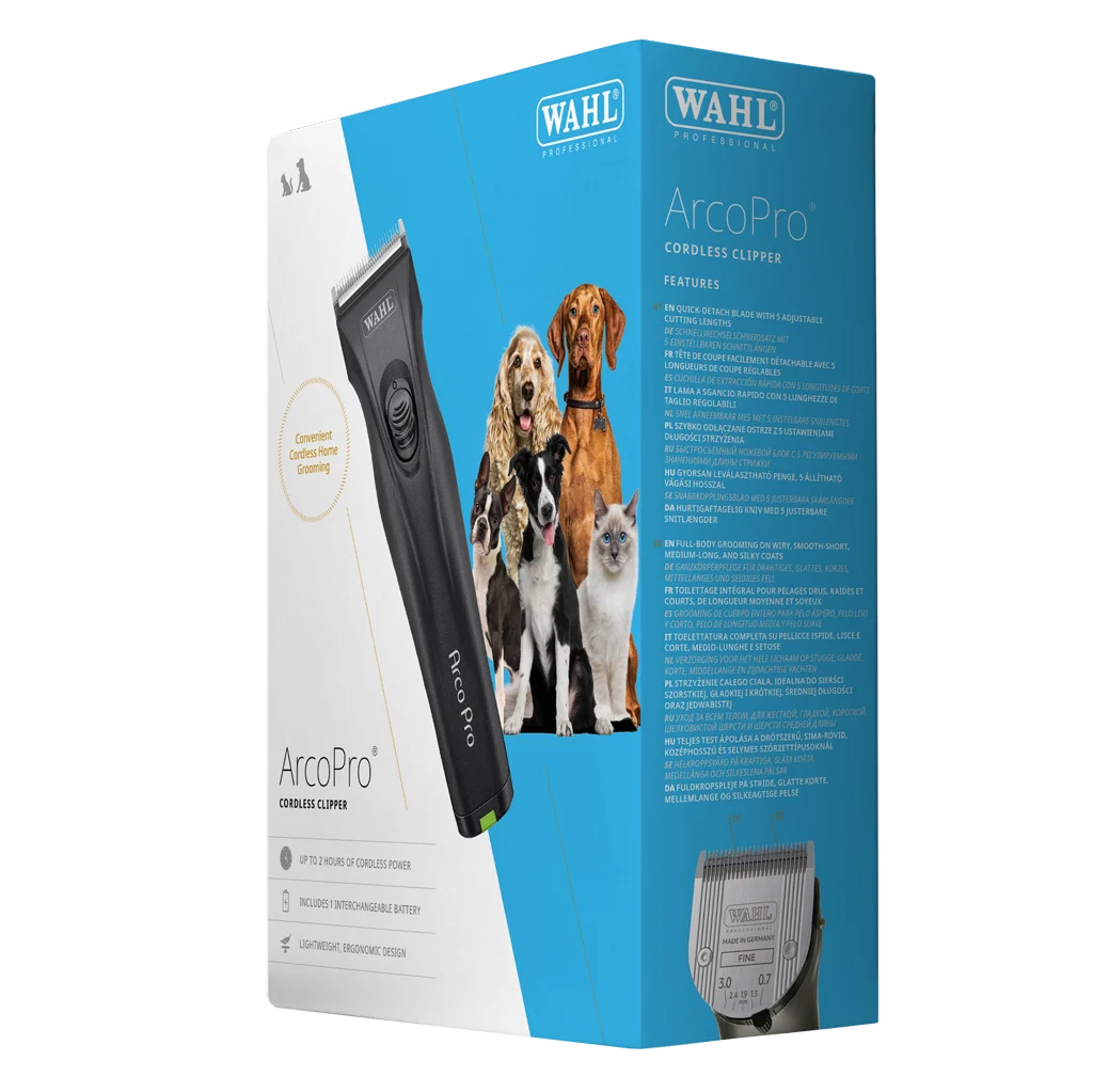 WAHL18760472.png Kabellose Hundeschermaschine mit Schnittlänge von 0,7 bis 3 mm – Wahl ArcoPro – Bild 1
