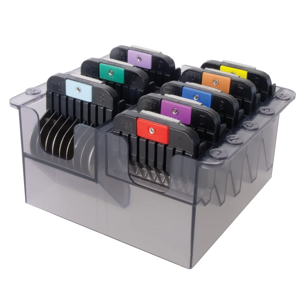 WAHL3027902.png Edelstahl Aufsteckkammset für KMC+, 8 Stück, 3 bis 25 mm – Wahl – Bild 1