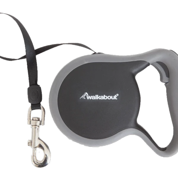 Rollleine für Hunde, Schwarz, XS, 3,1 m – Petmate Walkabout