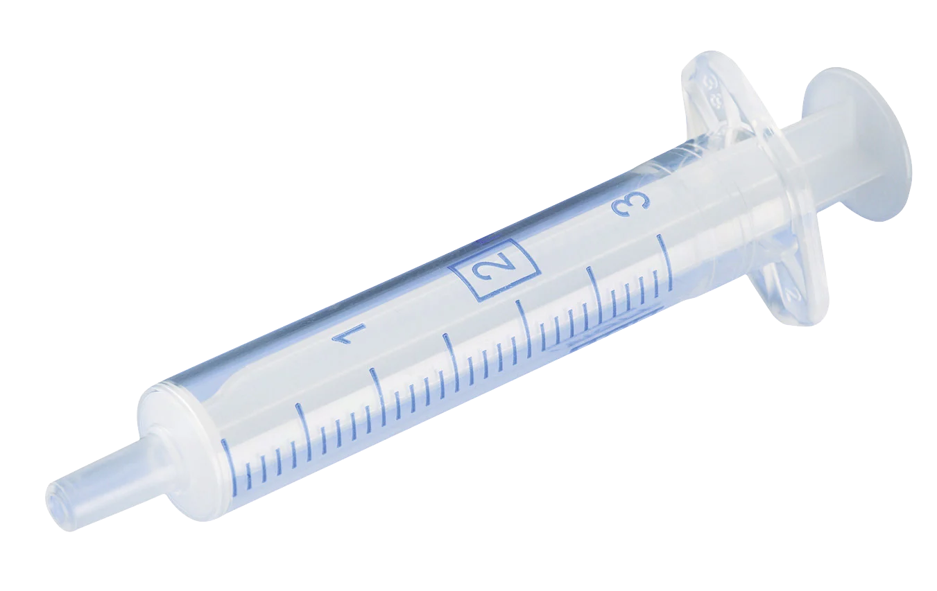 Zweiteilige Einwegspritze mit Luer Lock, 3 ml – Bild 1