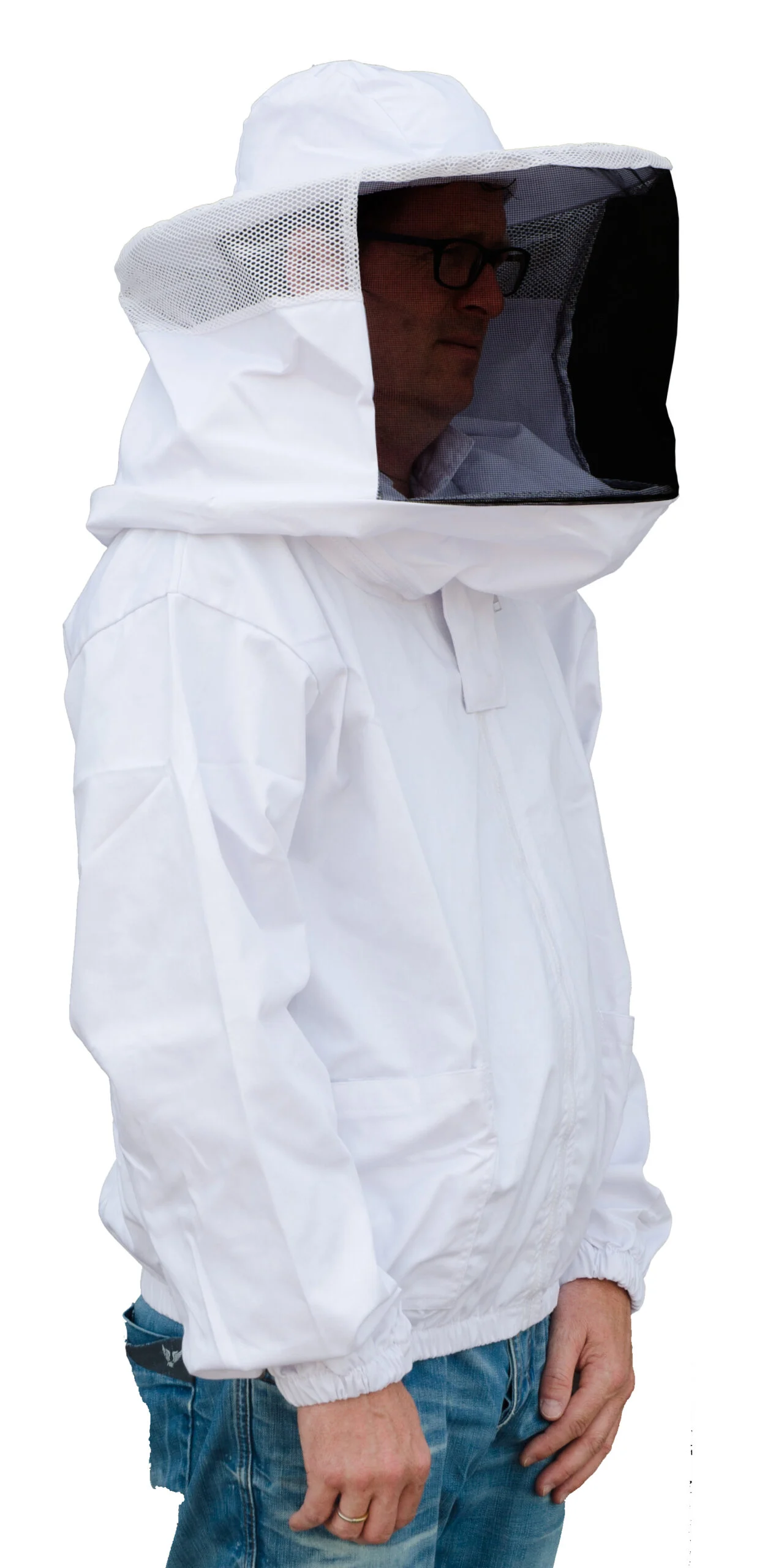 Imkerjacke aus Baumwolle mit Hut und Schleier, Größe L – Hofman Pest Control – Bild 3