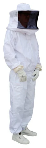 Imkerjacke aus Baumwolle mit Hut und Schleier, Größe L – Hofman Pest Control