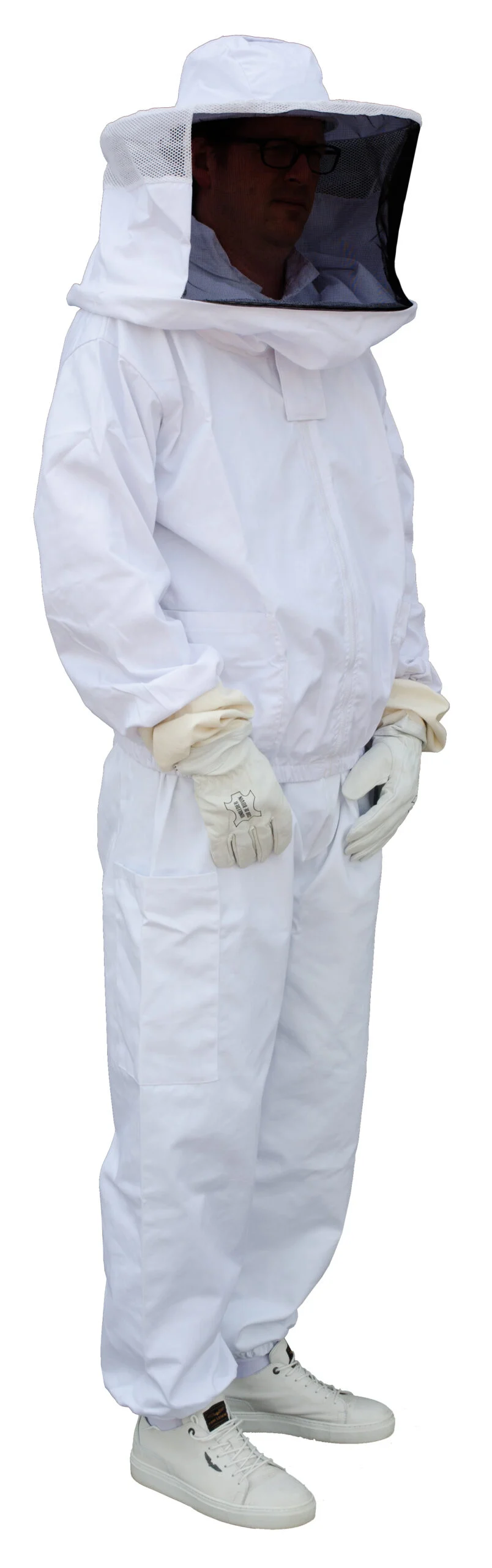 WESP04-WESP05-WESP062.jpg Imkerjacke aus Baumwolle mit Hut und Schleier, Größe L – Hofman Pest Control – Bild 1