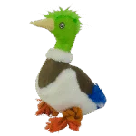 Hundespielzeug aus weichem Plüsch mit Zerrseil und Quietscher – Wild Life Collection Wild Life Dog Ente – Bild 2
