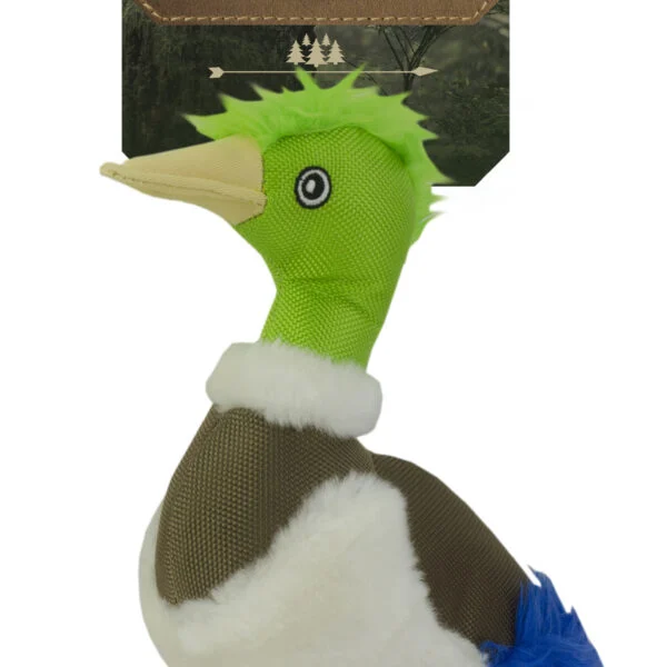 Hundespielzeug aus weichem Plüsch mit Zerrseil und Quietscher – Wild Life Collection Wild Life Dog Ente