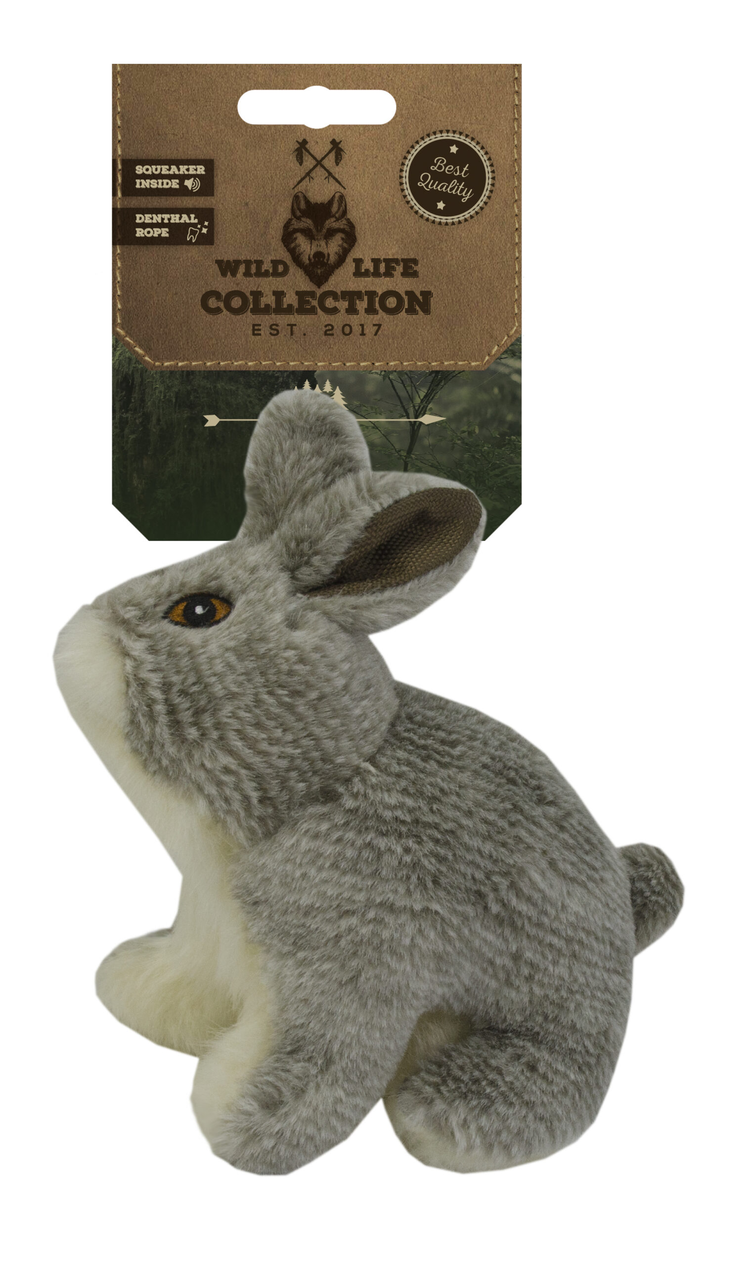 Hondenknuffel van Zacht Pluche – Wild Life Collection Wild Life Dog Konijn Hundekuscheltier aus weichem Plüsch – Wild Life Collection Wild Life Dog Konijn