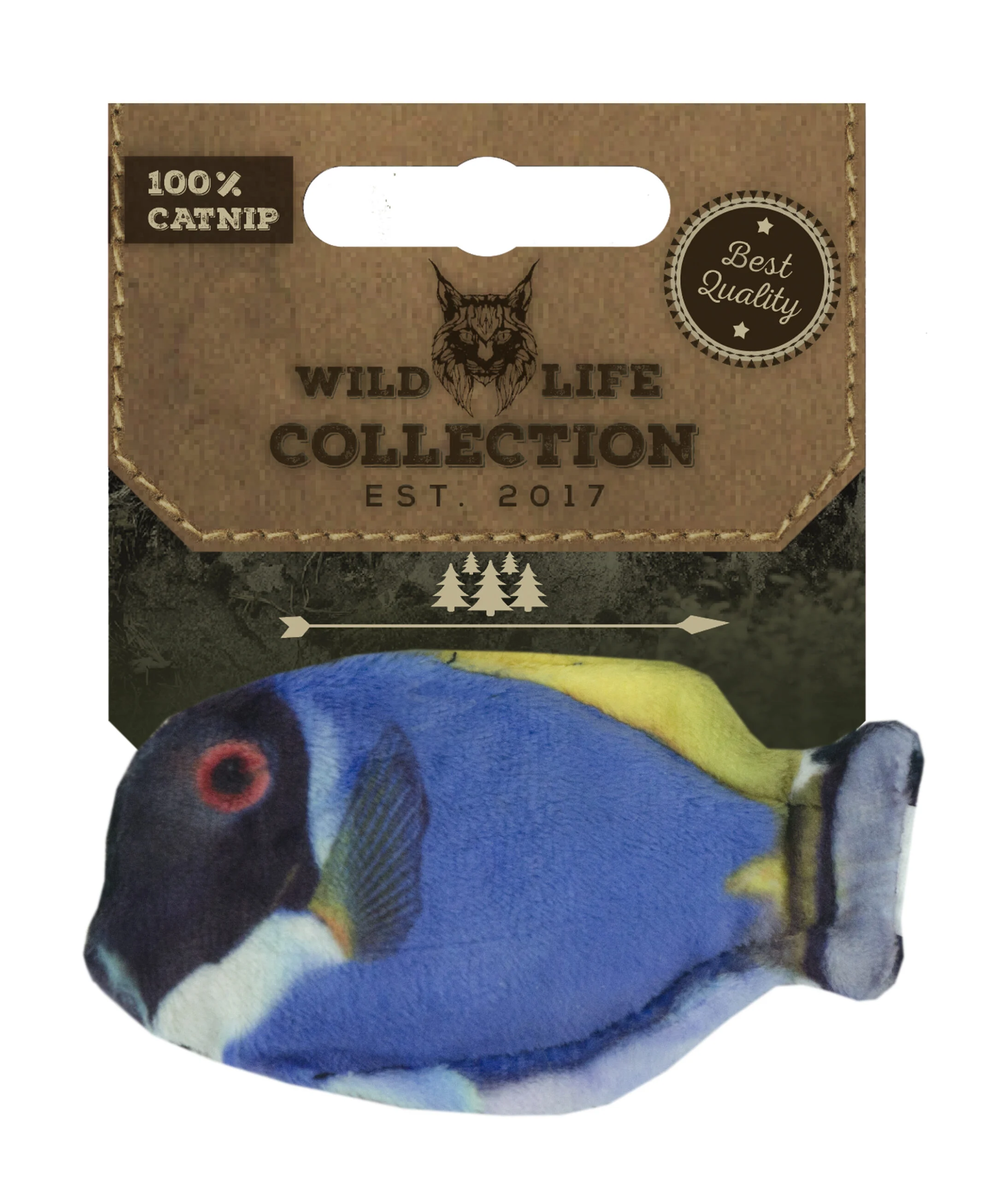 WILD0241.jpg Katzenspielzeug Fisch mit Katzenminze – Wild Life Collection Cat Blauer Doktorfisch – Bild 1