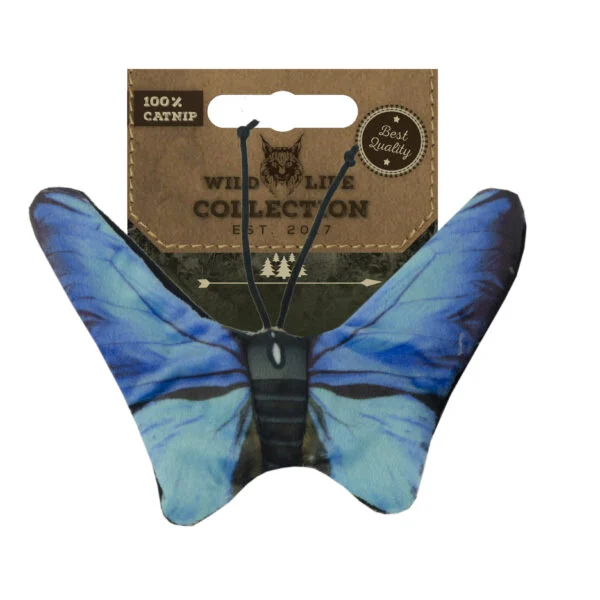 Katzenspielzeug Schmetterling mit Katzenminze – Wild Life Collection Cat Blauer Schmetterling