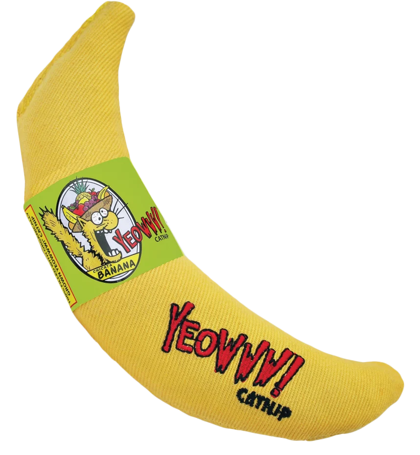 Spielbanane für Katzen mit Katzenminze, 17,7 cm – Yeowww! Chicata Banana – Bild 1