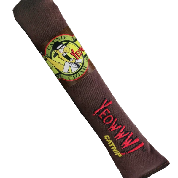 Katzenspielzeug Zigarre mit Katzenminze, Braun, 18 cm – Yeowww! Cigar