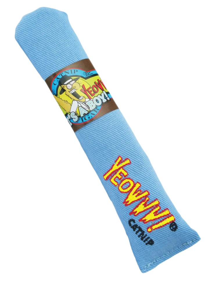 Spielzigarre für Katzen mit Katzenminze, Blau, 18 cm – Yeowww! Cigar – Bild 1