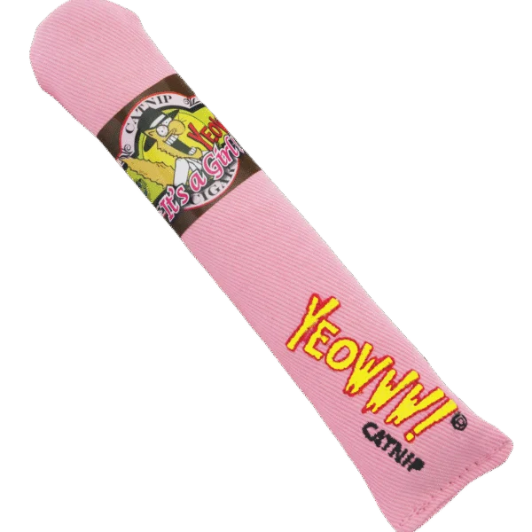 Spielzigarre für Katzen mit Katzenminze, Rosa, 18 cm – Yeowww! Cigar