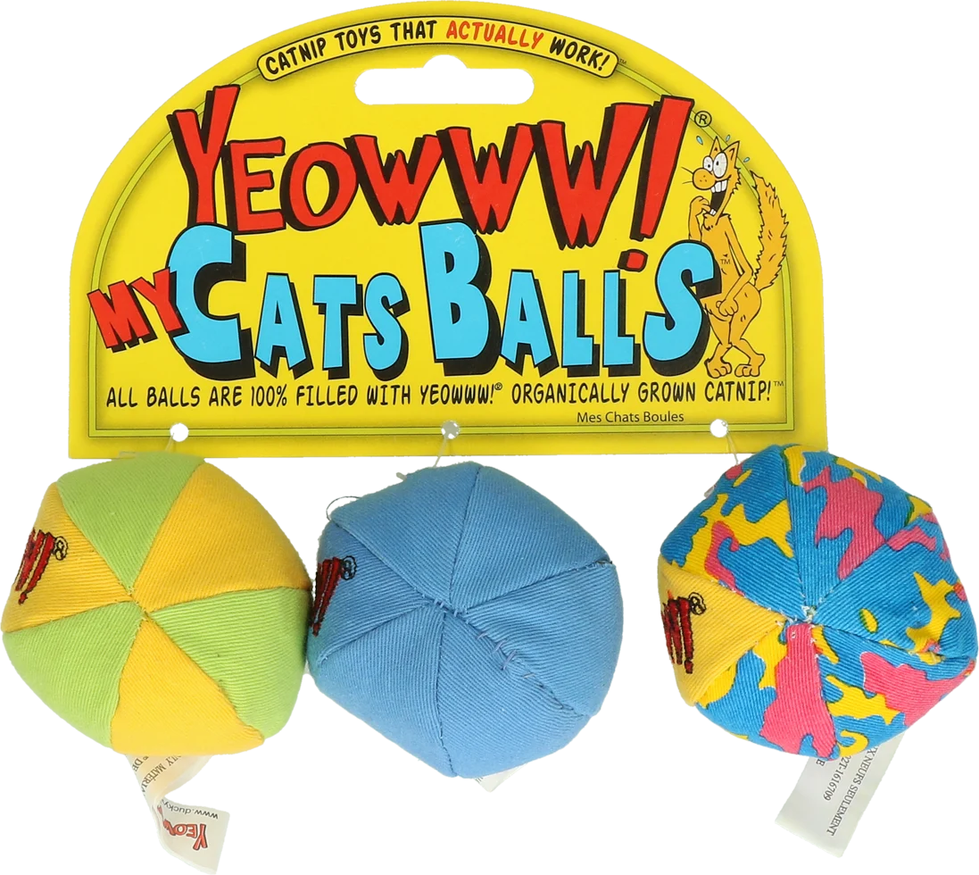Spielbälle für Katzen mit Katzenminze – Yeowww! My Cats Balls – Bild 1