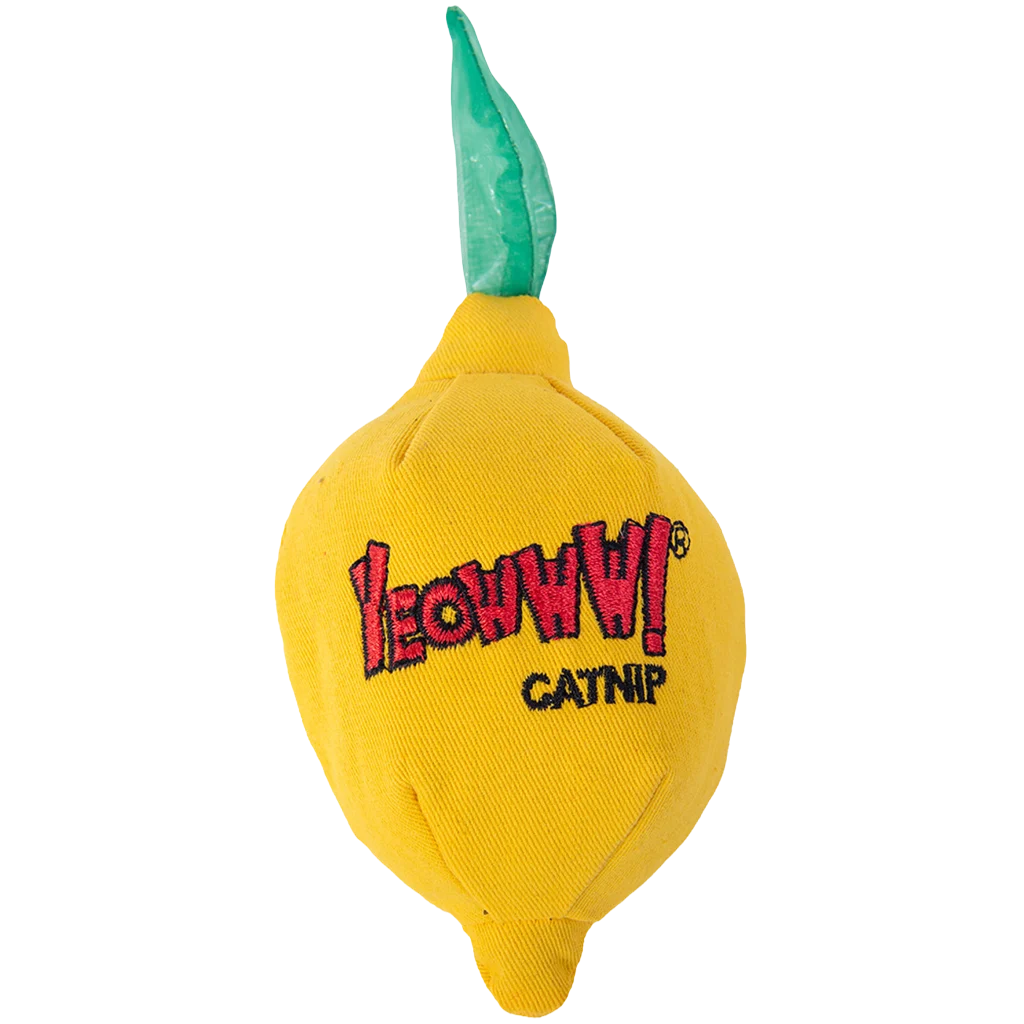 YEOW022.png Katzenspielzeug Zitrone mit Katzenminze, 7,6 cm – Yeowww! Sour Pusss! Lemon – Bild 1