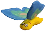 Katzenspielschmetterling mit Katzenminze und Knisterflügeln, 13 x 6 cm, Blau – Yeowww! Butterfly
